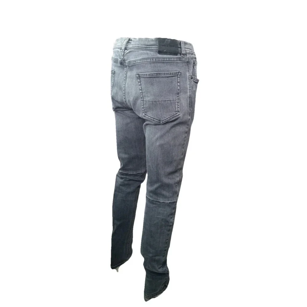 BELSTAFF Jeans Men 36 Skinny Fit Stretch Denim Jeans Distressed Dark Moto Pants
